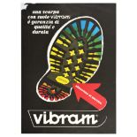 Advertising Poster Vibram Shoe Sole Footwear Italy