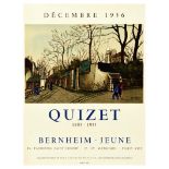 Advertising Poster Quizet Bernheim Jeune Paris Art Exhibition