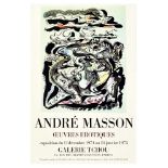 Advertising Poster Andre Masson Abstract Erotic Works Art Exhibition