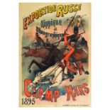 Advertising Poster Exposition Russe Russian Exhibition Choubrac Equestrian Ethnographic