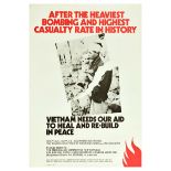 Propaganda Poster Vietnam War Aid Indochina Bomb