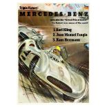 Sport Poster Mercedes Benz Race Victory Kling Fangio Herrmann