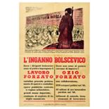 Propaganda Poster Bolshevik Labour Camp Italy Elections Democrazia Cristiana