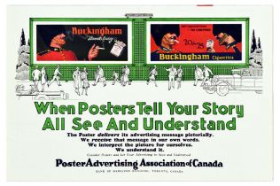 Advertising Poster Buckingham Cigarette Poster Association Canada