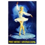 Advertising Poster Post Office Savings Bank Ballet Dancer