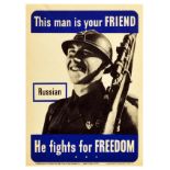 War Poster This Man is Your Friend Russian WWII