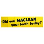 Advertising Poster Macleans Dental Toothpaste GSK