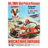 Sport Poster Hockenheim Ring Motorcycle Race DMV Pokal Rennen
