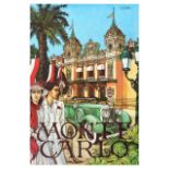 Travel Poster Monte Carlo Rolls Royce Monaco Casino Ingermann