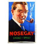 Advertising Poster Nosegay Smoking Tobacco Pipe Gentleman
