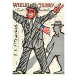 Advertising Poster Wielki Jerry Vegetable Fitzgerald Play Wili Lomnicki Theatre USA President