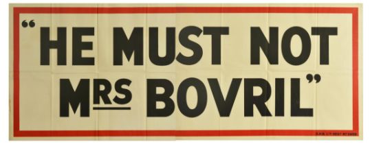 Advertising Poster Bovril Beef Hot Drink He Must Not Mrs Bovril