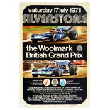 Sport Poster Silverstone Grand Prix Woolmark Car Racing Stewart