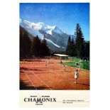 Sport Poster Tennis Mont Blanc Chamonix Alps