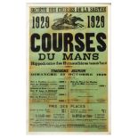 Sport Poster Courses Du Mans Horse Racing France Jockey
