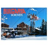 Ski Poster Bulgaria Borovets Mountain Ski Resort