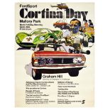 Sport Poster Ford Sport Cortina Day Racing Mallory Park Graham Hill