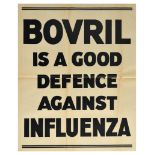 Advertising Poster Bovril Beef Hot Drink Influenza