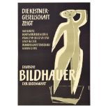 Advertising Poster German Sculptors Bildhauer Art Exhibition