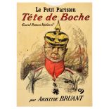 Advertising Poster Petit Parisien Tete de Boche Aristide Bruant German Head Officer