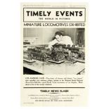 Advertising Poster Timely Events Miniature Locomotives National Model Railroad Association