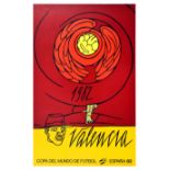 Sport Poster FIFA Football Cup 1982 Valencia Spain Valerio Adami
