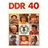Propaganda Poster GDR DDR Socialist Germany 40 Anniversary