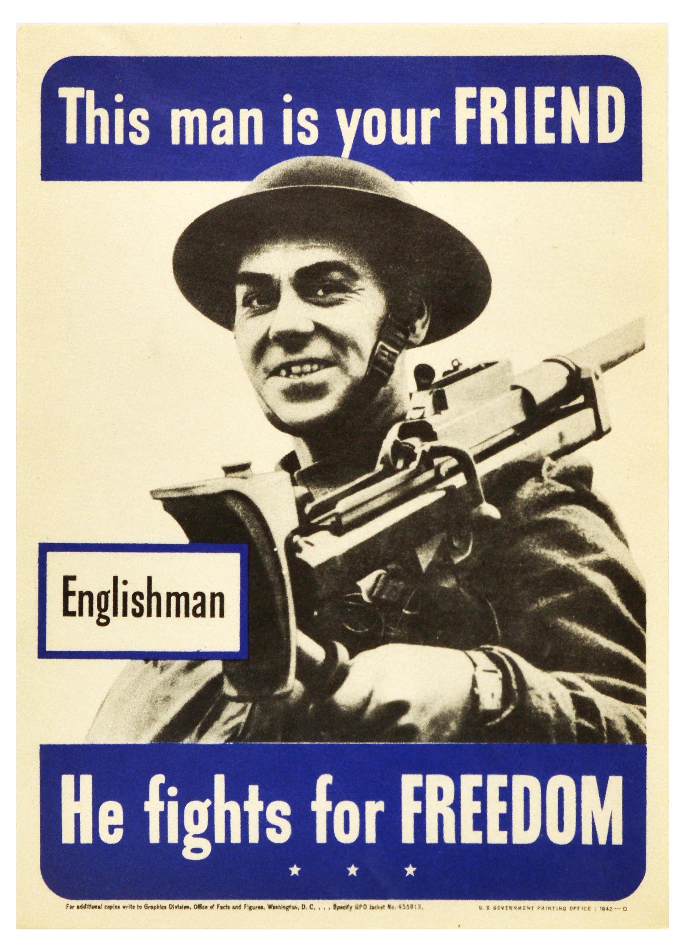 War Poster This Man is Your Friend Englishman WWII