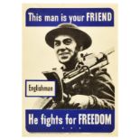 War Poster This Man is Your Friend Englishman WWII