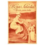 Advertising Poster Hojas Selectas Magazine Lady Lake Swan