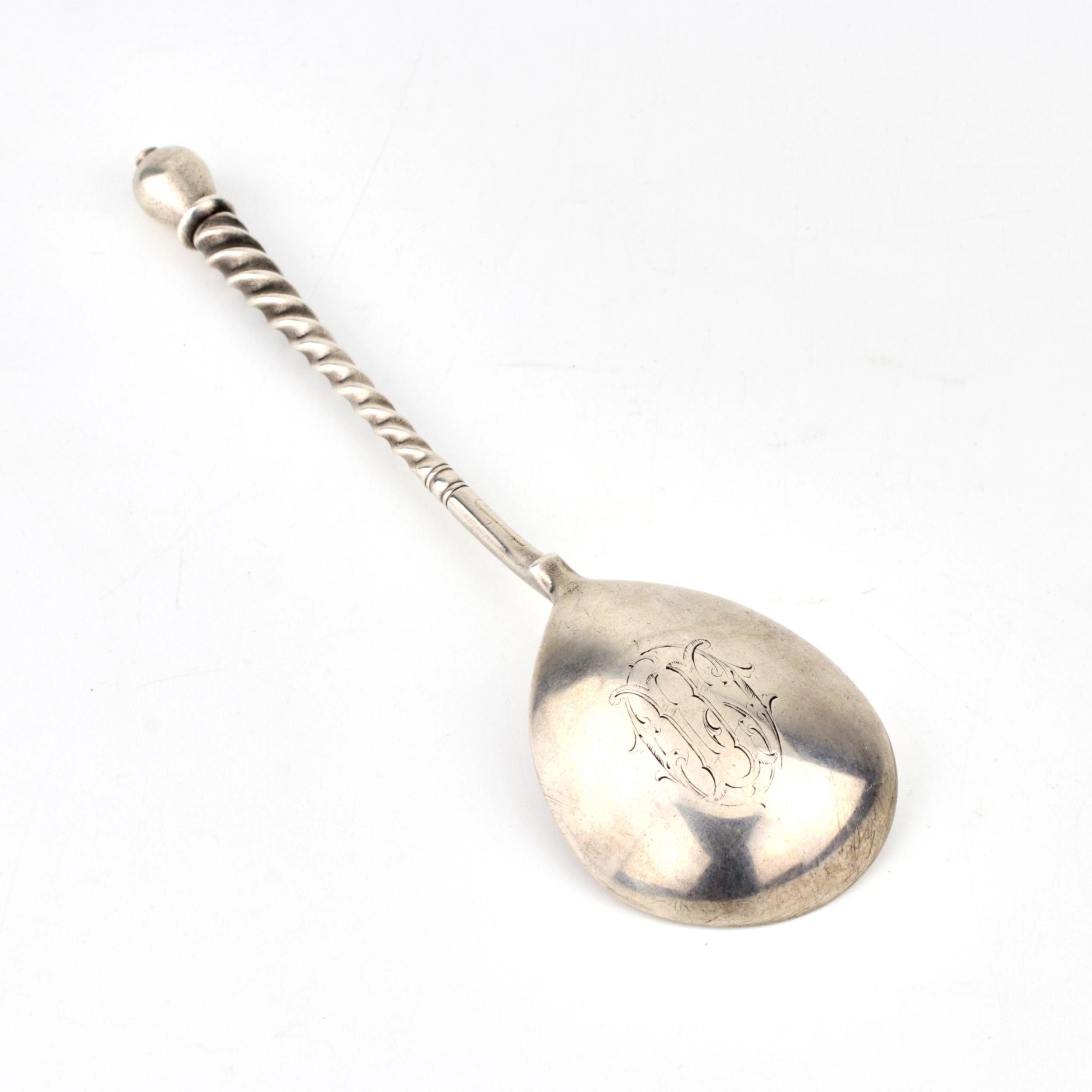 Russian silver jam spoon.