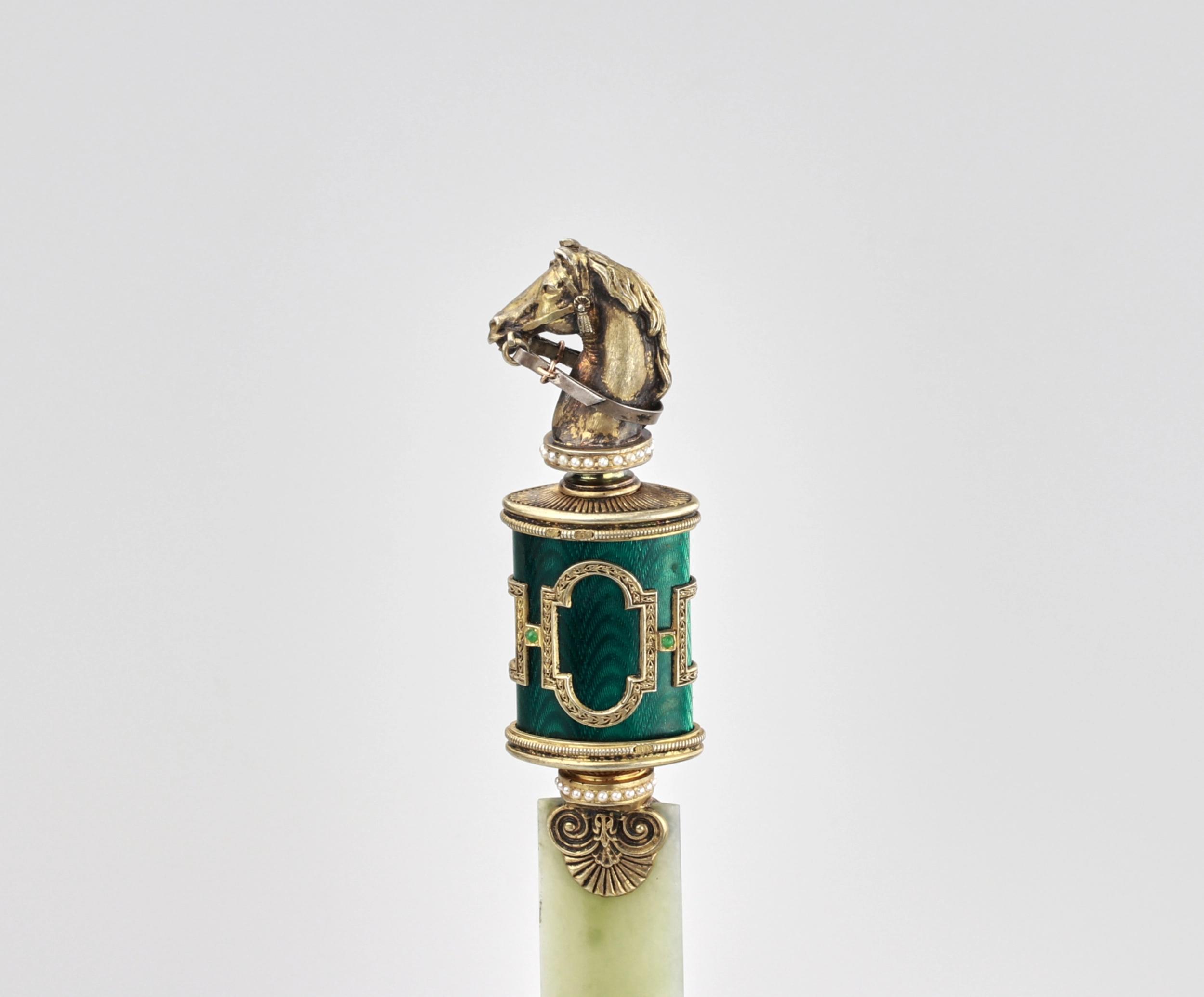 Faberge style horse head written knife - Image 3 of 6