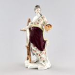 Porcelain figurine "Allegory of Painting". Porcelain 19th century.