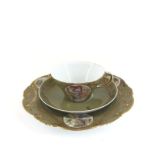 Cup with saucer and dessert plate. Russia. The Gardner factory in Moscow.