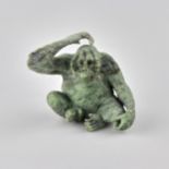 Stone-cut miniature "Orangutan" in Faberge style