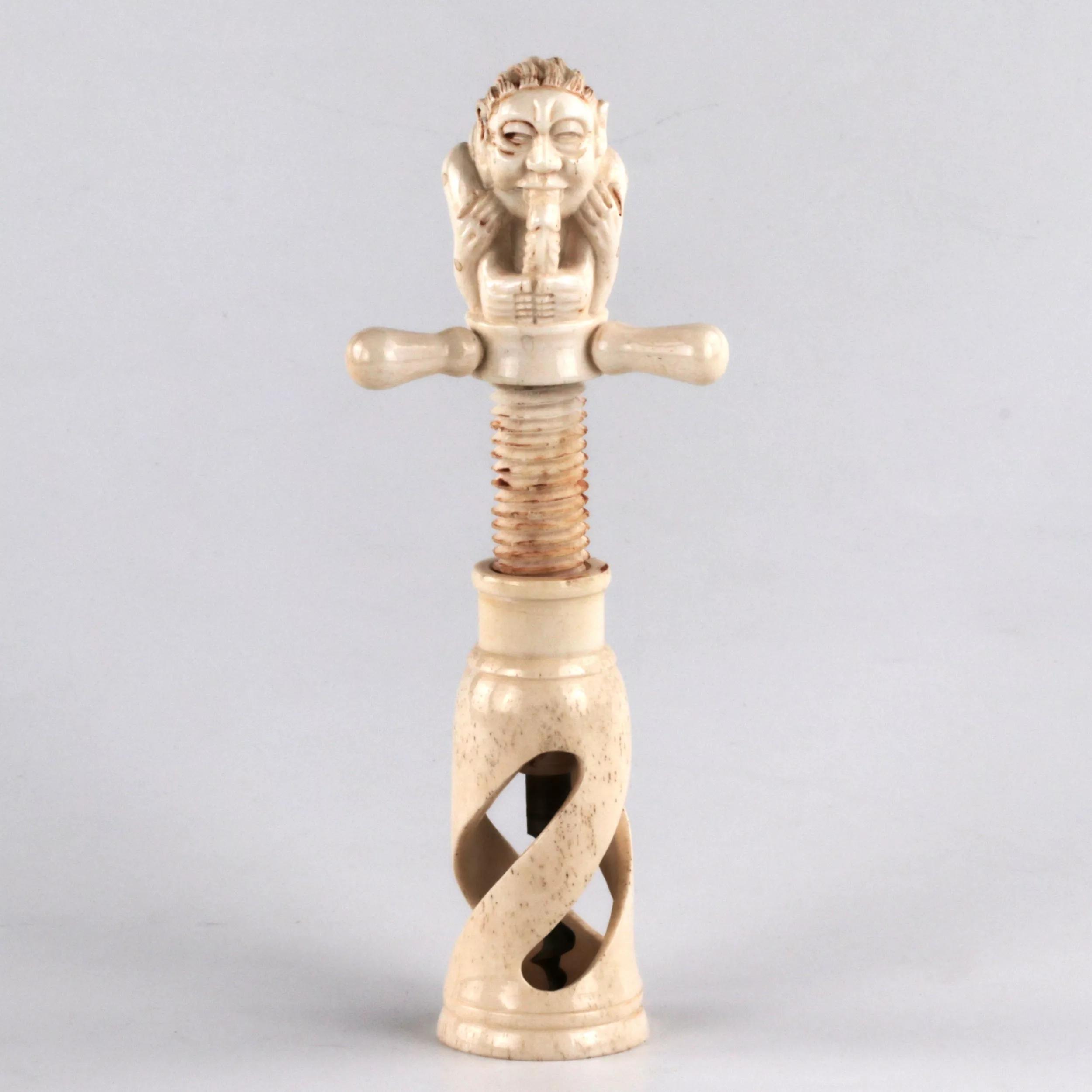 The rarest erotic ivory corkscrew of the 19th century. - Image 3 of 8