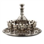 Silver vodka service for 12 persons. Tsarist Russia, 19th century.