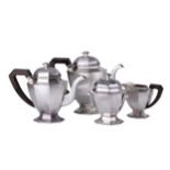 Silver Tea set in Art Deco style