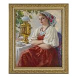 Painting "Girl with a Samovar" M.Maksolly