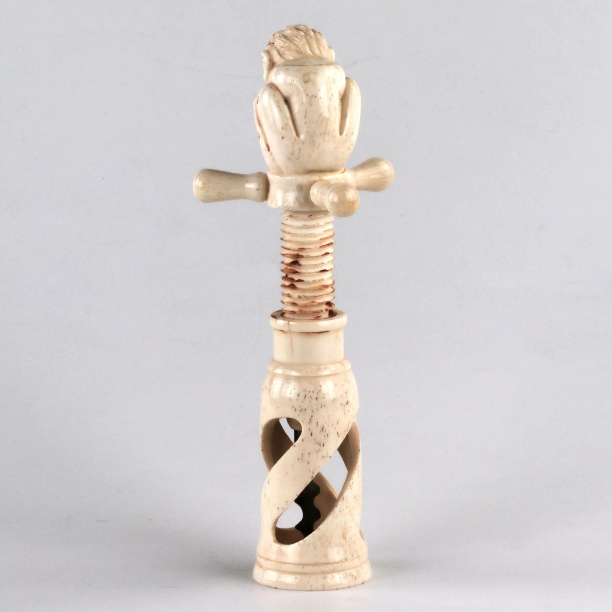 The rarest erotic ivory corkscrew of the 19th century. - Image 6 of 8