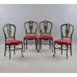 Four Napoleon III style chairs