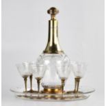 Decanter with glasses. France, 19th century.