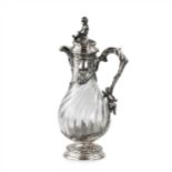 Exquisite silver wine jug in the power of Louis XV.