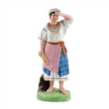 The figure "Ukrainian peasant woman". 19th century Gardner plant.