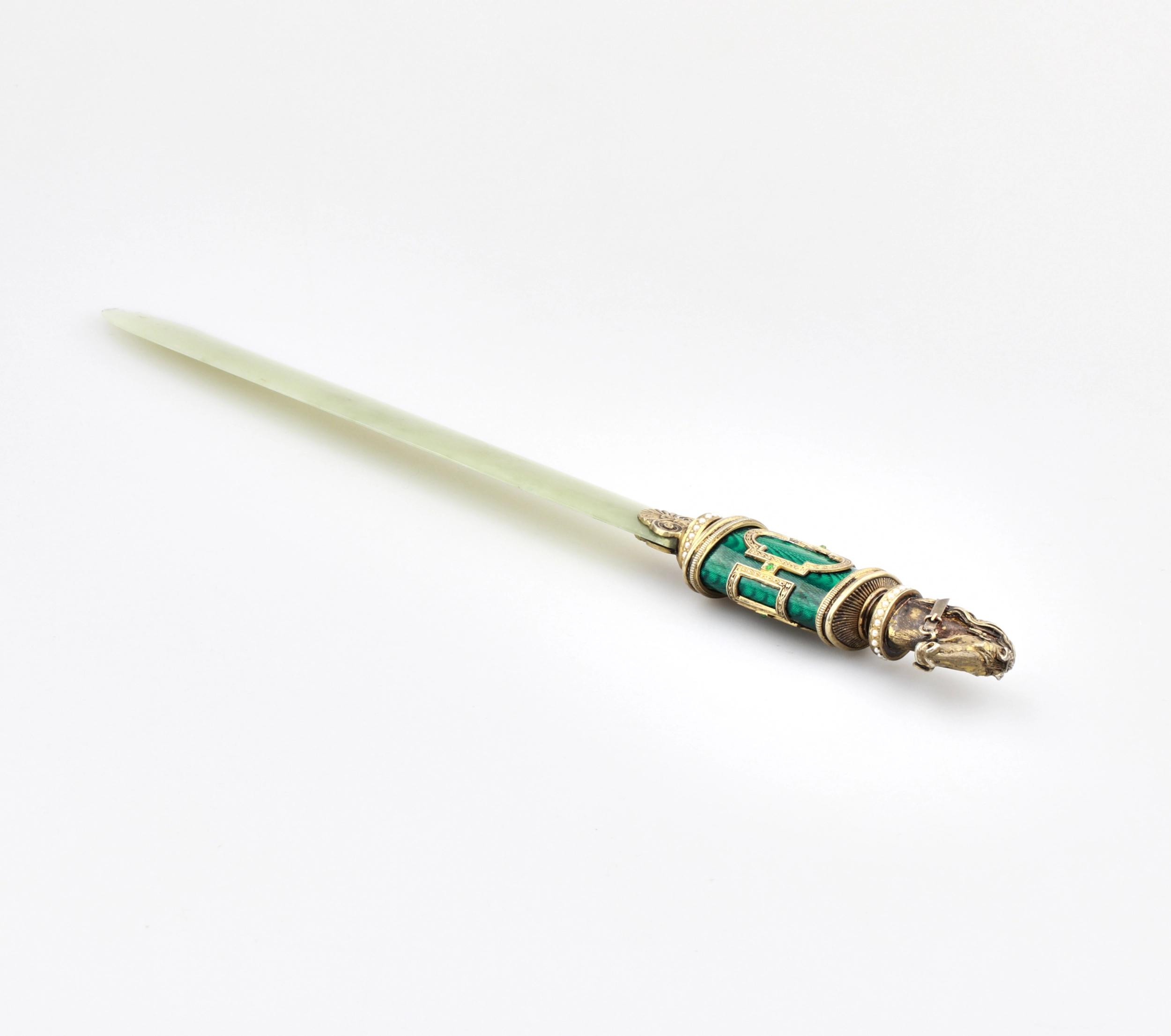 Faberge style horse head written knife - Image 2 of 6