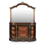 Luxurious chest of drawers with a mirror in Boulle style.