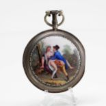 Pocket watch depicting an erotic scene. DuchÃªne a Geneve