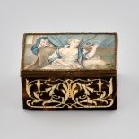 Box with erotic scene. 19th century