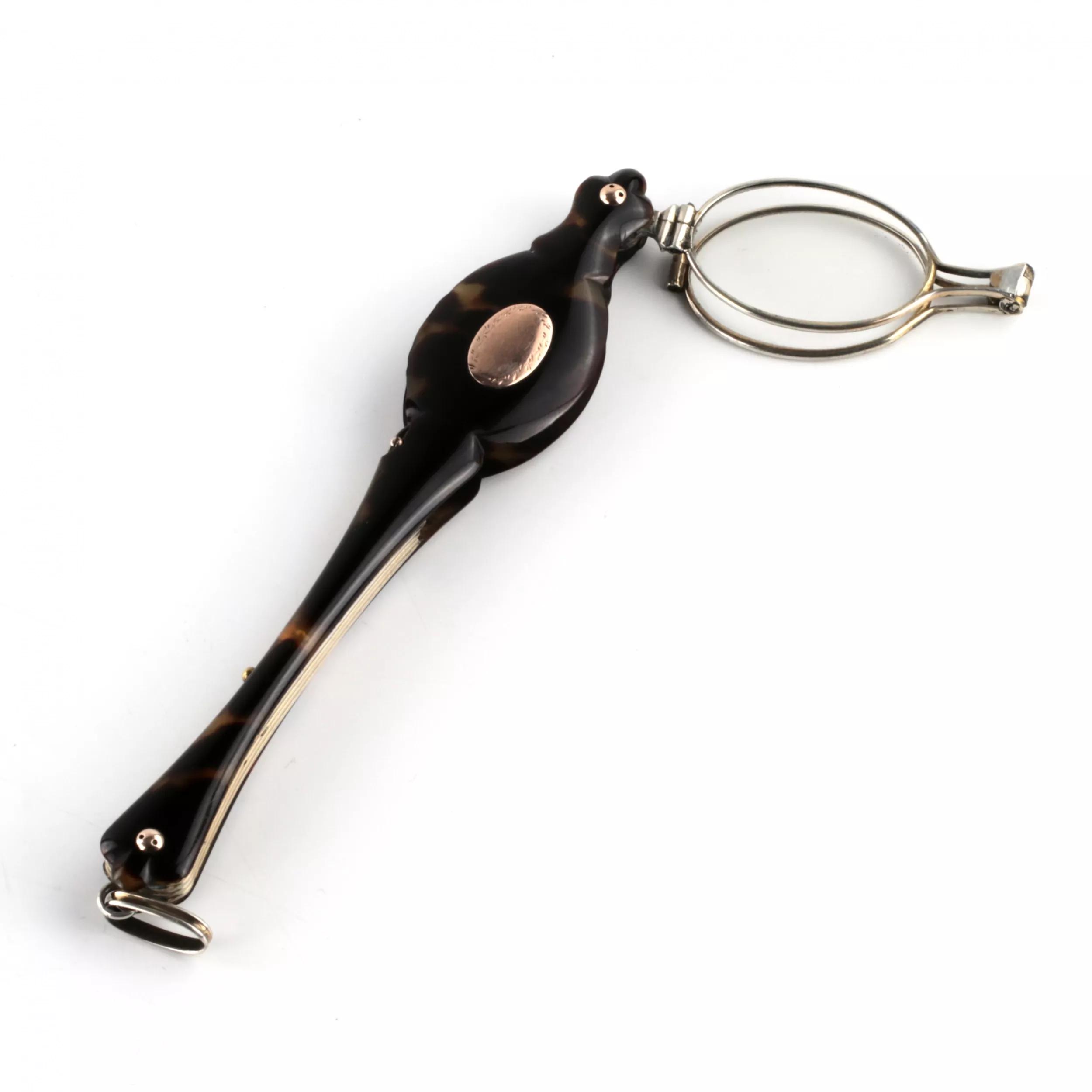 Silver French tortoiseshell lorgnette. - Image 4 of 6