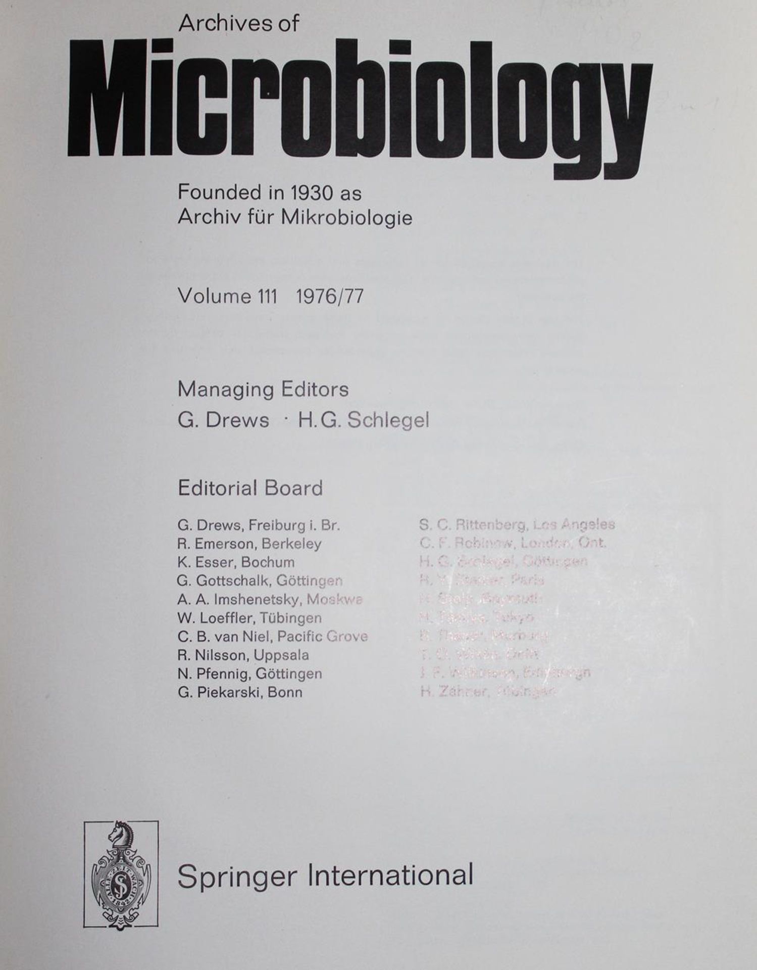 Archives of microbiology.